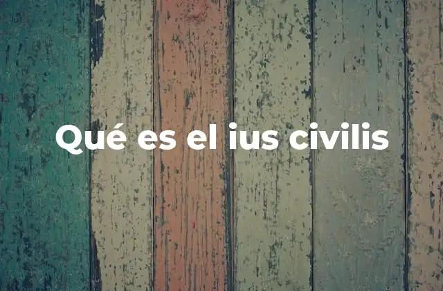 Qué es el Ius Civilis