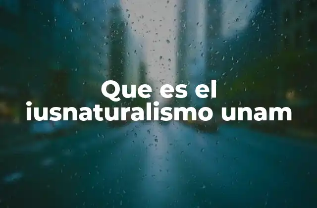 Que es el Iusnaturalismo Unam