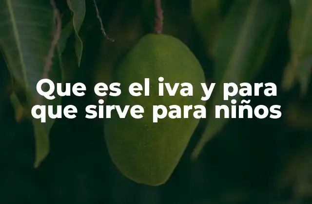 Que es el Iva y para que Sirve para Niños