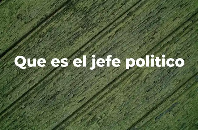 El rol del jefe político en la toma de decisiones