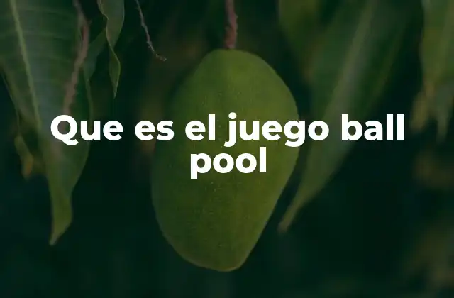Que es el Juego Ball Pool
