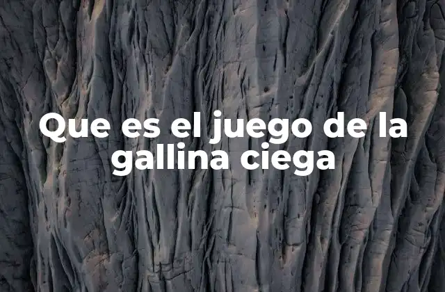 Que es el Juego de la Gallina Ciega