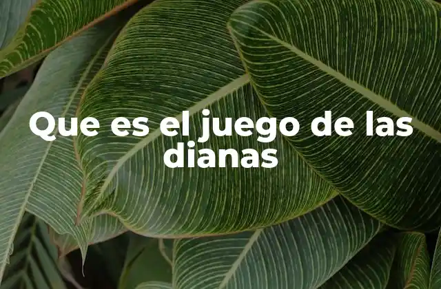 Que es el Juego de las Dianas