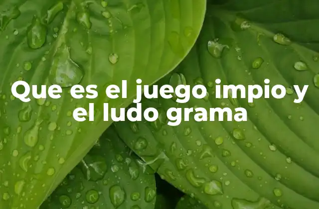 Que es el Juego Impio y el Ludo Grama