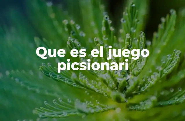 Que es el Juego Picsionari