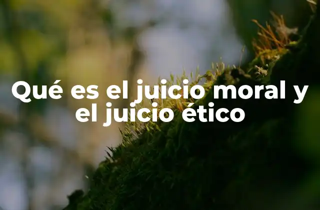 La diferencia entre juicio moral y juicio ético