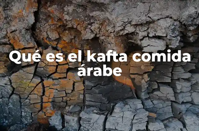 Qué es el Kafta Comida Árabe