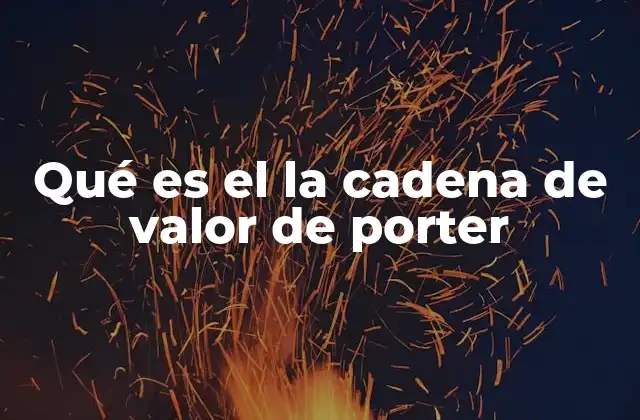 Qué es el la Cadena de Valor de Porter