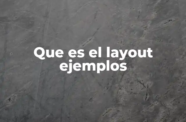 Que es el Layout Ejemplos