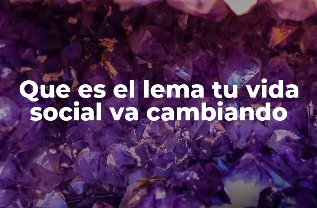 Que es el Lema Tu Vida Social Va Cambiando