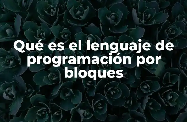 Qué es el Lenguaje de Programación por Bloques