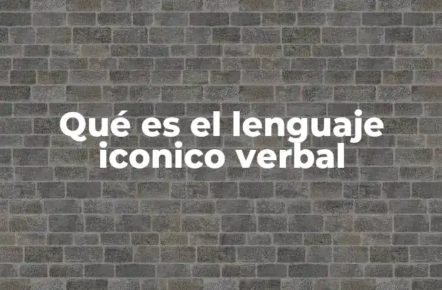 Qué es el Lenguaje Iconico Verbal