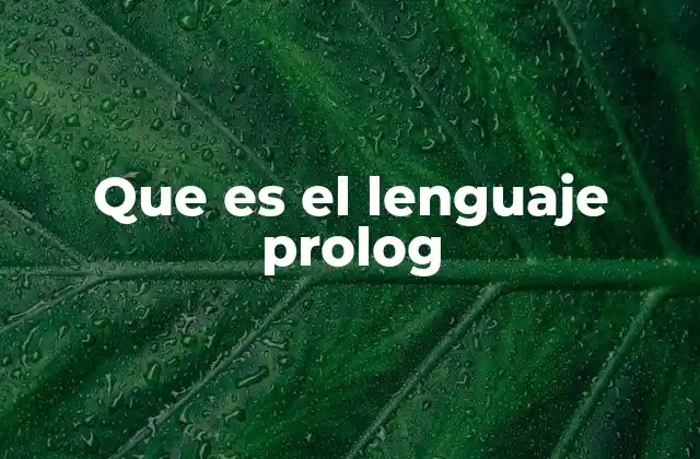Que es el Lenguaje Prolog 2 Características distintivas del lenguaje Prolog