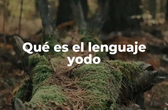 Qué es el Lenguaje Yodo