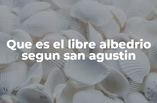 Que es el Libre Albedrio Segun San Agustin