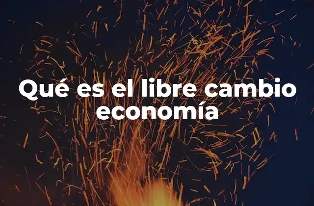 Qué es el Libre Cambio Economía
