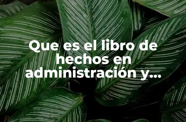 La importancia del libro de hechos en la toma de decisiones