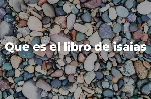 Que es el Libro de Isaias