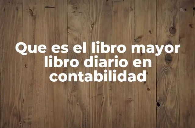 Que es el Libro Mayor Libro Diario en Contabilidad 2 La importancia de los registros contables en la gestión financiera