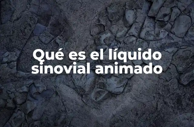Qué es el Líquido Sinovial Animado