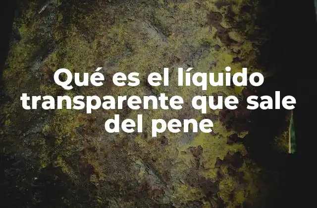 El papel del líquido preseminal en la salud sexual masculina