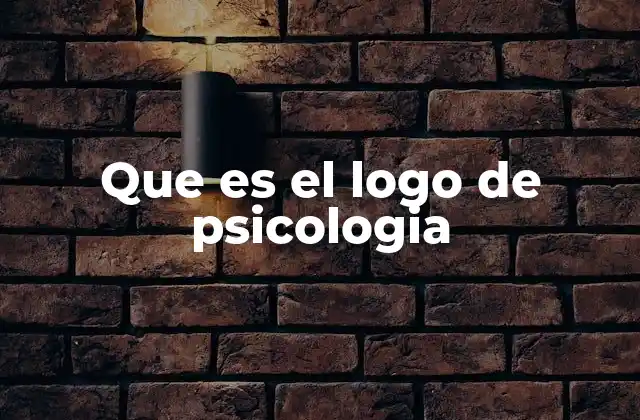 Que es el Logo de Psicologia