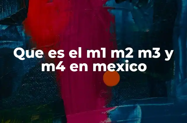 Que es el M1 M2 M3 y M4 en Mexico