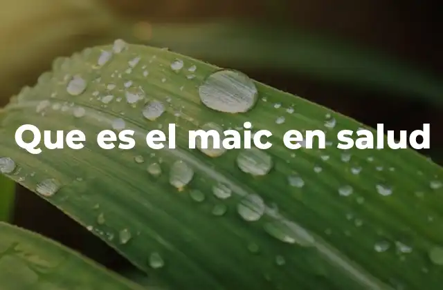 Que es el Maic en Salud