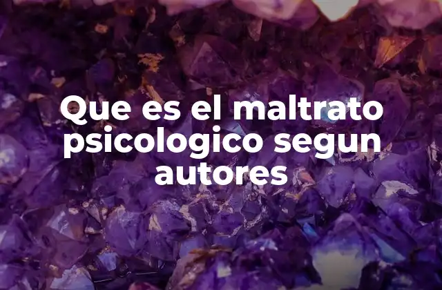 El maltrato psicológico como forma de control emocional