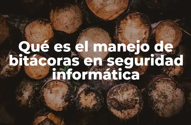 Qué es el Manejo de Bitácoras en Seguridad Informática