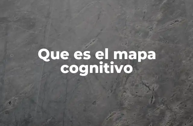 Que es el Mapa Cognitivo
