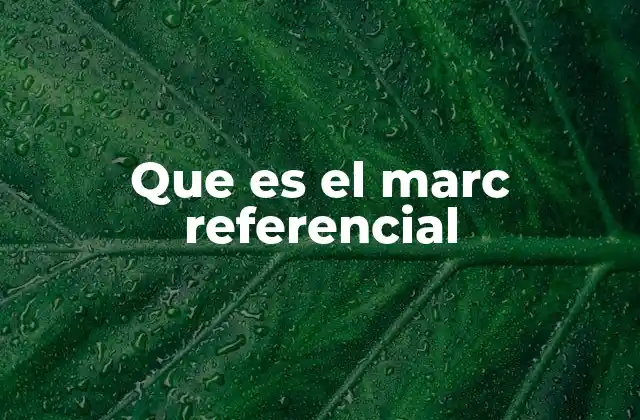 Que es el Marc Referencial