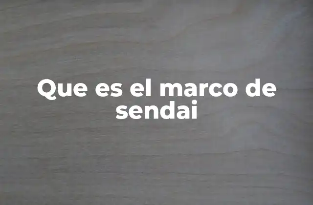 El enfoque del Marco de Sendai en la gestión del riesgo
