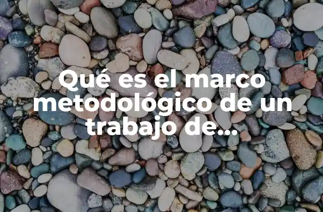 Qué es el Marco Metodológico de un Trabajo de Investigación