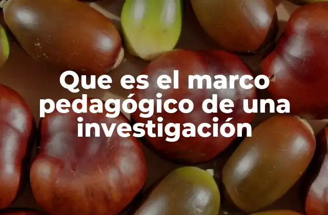 Que es el Marco Pedagógico de una Investigación 2 La importancia del marco pedagógico en el diseño de investigaciones educativas
