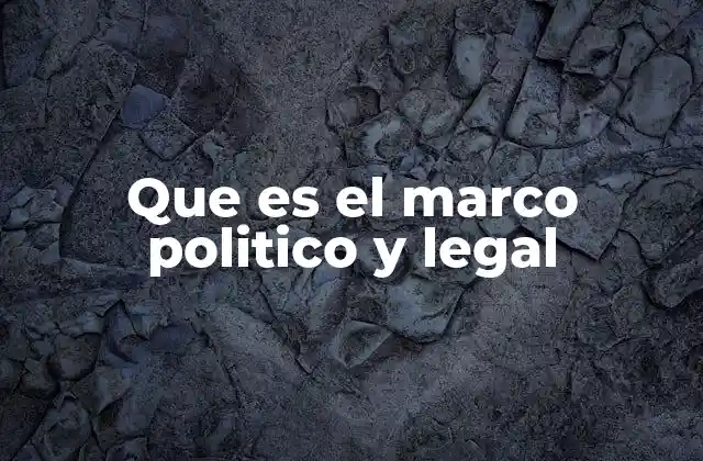 Que es el Marco Politico y Legal