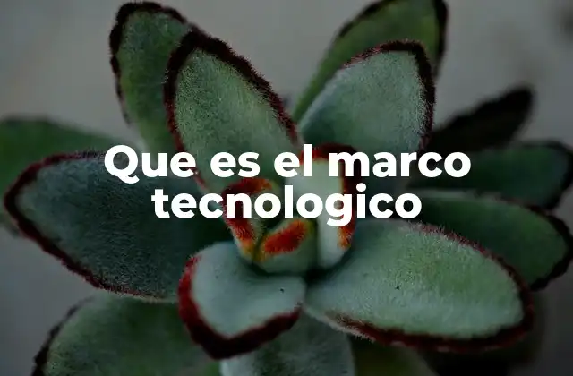 La importancia de un marco tecnológico sólido
