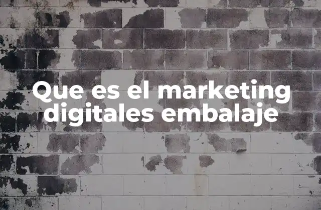 Que es el Marketing Digitales Embalaje