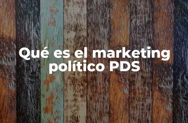 Qué es el Marketing Político Pds
