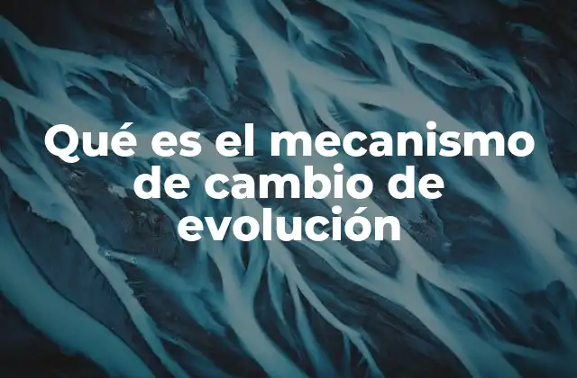 Qué es el Mecanismo de Cambio de Evolución