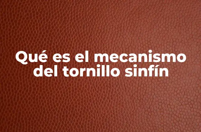 Qué es el Mecanismo Del Tornillo Sinfín 2 Aplicaciones del mecanismo del tornillo sinfín en la industria