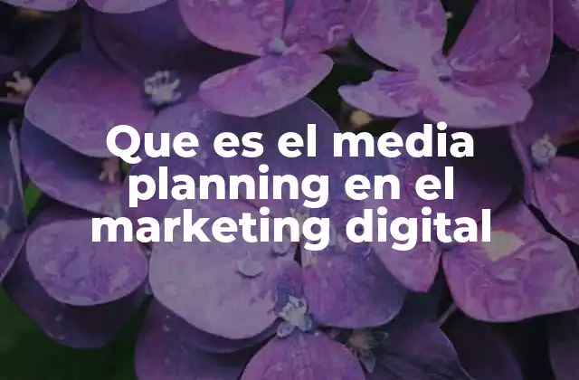 Que es el Media Planning en el Marketing Digital