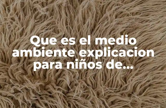 Que es el Medio Ambiente Explicacion para Niños de Preescolar