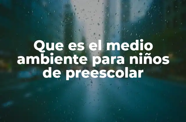 Que es el Medio Ambiente para Niños de Preescolar 2 El entorno que rodea a los más pequeños