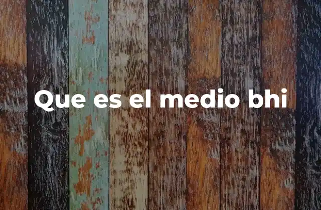 Que es el Medio Bhi