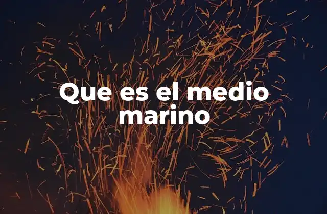 Que es el Medio Marino