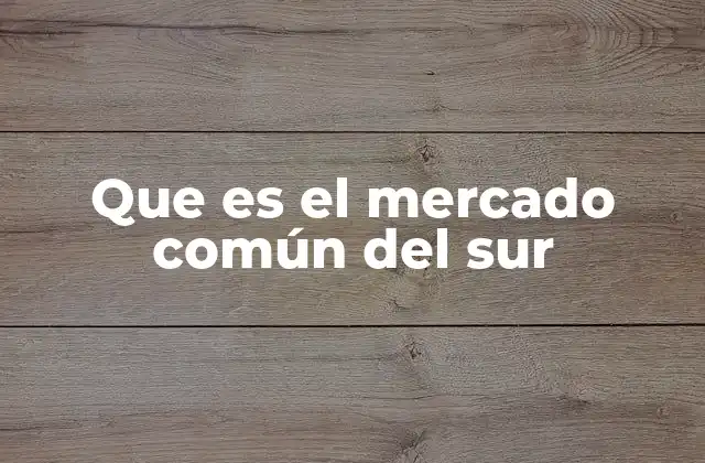 Origen y evolución del MERCOSUR