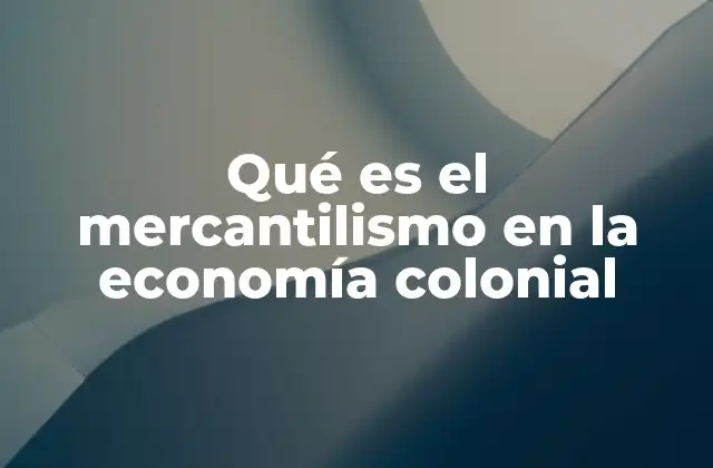 Qué es el Mercantilismo en la Economía Colonial
