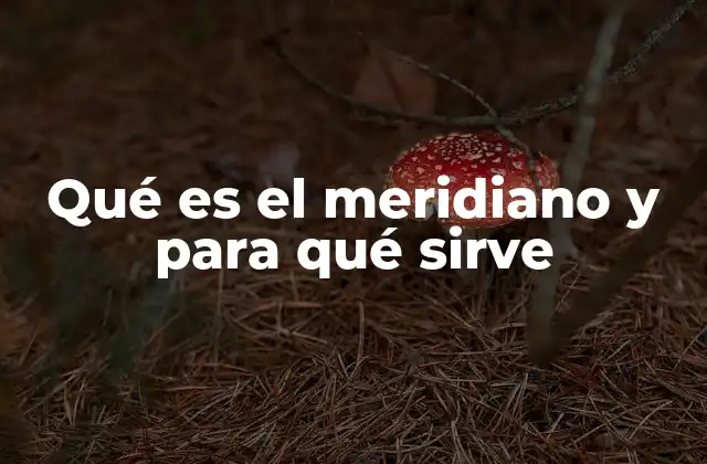 Qué es el Meridiano y para Qué Sirve