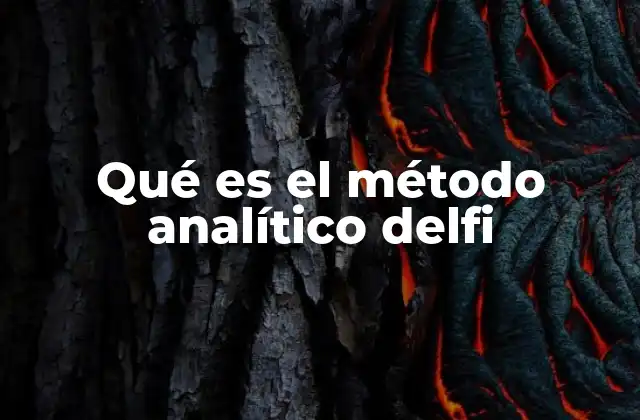 Qué es el Método Analítico Delfi